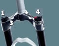 To adjust the "Doppio Air" air chambers, you need a long and a short suspension fork pump adapter. This is included with the fork.