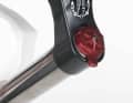 - Marzocchi TST

The Italians switch off the damping via the compression damping. In the last position, the oil flow is completely blocked and the fork becomes rigid. Each click reduces the response behaviour and comfort.