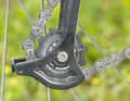 CHAIN SLIPS 1

If the chain slips every time you turn the cranks, this may be due to a stiff chain link. To find the location, take a look at the rear derailleur. If you run the chain through the rear derailleur, the stiff spot will stand out clearly from the derailleur pulley.