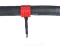Airguide: The small, flexible plastic part later guides the air from the outer valve hole around the inner tube to the outer tyre air chamber. Simply slip it around the valve and inner tube.