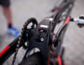 If you unscrew the carbon cover under the bottom bracket, you can see the cable guide for SRAM front derailleurs, where the cable is routed from below.