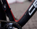 The High Direct Mount front derailleur mount is new, the front derailleur cable comes out of the frame on the right if you ride one of the new Shimano front derailleurs (XTR or XT).