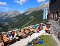 Tour 3 - Karwendelhaus & Falkenhütte (81.2 km / 2350 metres altitude): Massive rock faces and jagged peaks are the landmark of the Karwendel mountains. The Karwendelhaus stands like an eagle's nest in the centre of the imposing sea of rocks.