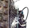 Now use the upper limit screw to set the stop on the small sprocket. The upper guide roller of the shifting cage should be directly below the smallest sprocket.