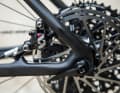 The integrated post mount for the rear brake.