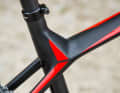 You can see that the seat stays do not run into the seat tube, but instead lead around the outside directly into the top tube. This allows the seat tube to flex as much as possible.