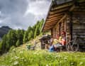 Lonely huts can often be found along the way.