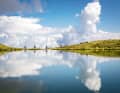 Your own reflection in Lake Falkomai - an almost surreal scene on an almost windless day.