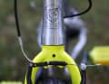 The fat head tube blends beautifully into the fork. The weld beads are of delightful quality.