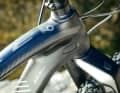 The centre of the new frame looks massive. But it also has to be able to withstand the ordeal through the rock gardens of the World Cup courses - without wincing.