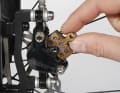 Fitting the brake pads Whether old or new, you should only insert the brake pads into the spring at the very end after any other work has been carried out and put them back into the calliper.