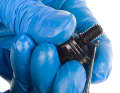 4 Use the dentist's tool to remove both O-rings on the seal head and the felt dust cover.