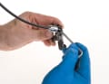 Screw a half-filled syringe with 2.5W oil (no DOT!) into the bleed hole of the lever. The opening must be at the highest point.