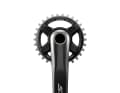 The single crank of the SLX groupset is designed to keep the chain in place even without a chain guide.