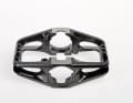 Look S-Track pedals can be extended with a bolt-on cage. This increases the footprint and is available in plastic or aluminium (pictured) as well as in a smaller version.

 race version.
