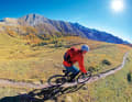 On the trail at Lac de Castillon. Initially flowy, the trails become increasingly technical towards the south.
