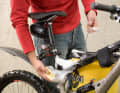 Bike wash + care

 Even more important in winter than in summer. Road salt is aggressive to the material, so you should wash off your piece of jewellery immediately after the tour. This also applies to transport on the roof or rear rack! To lubricate the chain in winter, use low-viscosity oil and no wax!