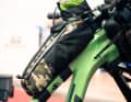 There are different sized bags for mounting on the top tube.