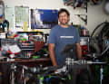 Wade Simmons, freeride legend: The "Godfather" is the father of two kids and lives less than two minutes away from the best trails in a small housing estate in North Vancouver. His garage is filled with memorabilia from a quarter of a century of MTB history. The uninitiated would probably want to clear out. As a biker, however, your eyes will light up.