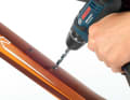(1) Drilling out Drill out the defective rivet with a seven-point drill until the defective part falls into the inside of the frame.