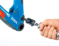 (4) Drive out Knock the defective bearings out of the frame with the ejector. If the bearings are properly seated, hold the frame firmly against them.