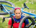 Andrea and Kathi are an unlikely couple: Andrea describes herself as a bike mountaineer: "I lug my bike up everywhere."

  
