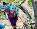 Kathi is a freerider and normally at home on slopestyle courses and enduro trails: "Carrying? That's fine by me. But only if the reward is downhill fun."