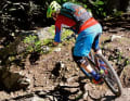 Philip is a bike pro and should know: You can't be hesitant on the 3-country enduro trails. Hold on and cushion the blows, he says. Yes, of course, but ...