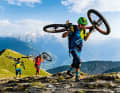 Uphill, on the other hand, you often have to carry the last few metres of altitude.