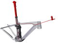 The support is secured vertically by a pin that engages in the support.