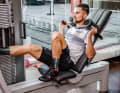 Single leg press: Sit in the leg press with one leg straight and the other leg bent. Keep your stomach, buttocks and the extended leg tensed. Lower the carriage to a knee angle of 90 degrees. Maintain full contact throughout the entire movement. Never fully extend the leg.

 This is why it helps: Ideal for asymmetries in the thigh muscles, which often occur in ambitious bikers.