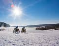 The fields above Appenrode are deserted and frozen in sub-zero temperatures.