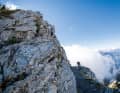 The west-facing ascent on the Sentiero degli Alpini with a view of Provence.
