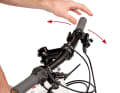 1 Check ease of movement: The handlebars should move smoothly. Lift the front wheel and turn the handlebars back and forth. If it stops moving or turns sluggishly, the preload on the bearing is too tight and needs to be loosened slightly.