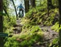 Lucas on the Hemmkoppe: After Ziegenrück, the trail balances along a narrow ridge that is embraced by the Saale. But don't get distracted, the trail also has a few nasties in store in the middle section.