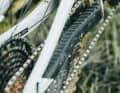 A solid chainstay protector keeps the chain steady.