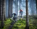 Bei rutschigen Bedingungen geht's mit den E-Mountainbikes und anständigen Reifen besser bergab.