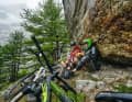 During a short break in the thunderstorm, "downhill knight" Ross Turner (69) explains why La Grave is the precursor to paradise for him.