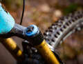 The Fox 34 Grip2 is not fitted as standard. The lighter Fit4 version is used here, which should bring the total weight below the 13.5 kg mark despite the heavy tyres.