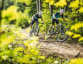 The MiTech geared bike (right) weighs 14.7 kilos and appears indestructible. The rigid bike from VPace weighs only 8.4 kilos, but is also much more delicate.