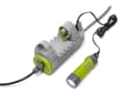 Aqua2Go Pro: Spare parts included, self-sufficient pump unit, rechargeable lamp and USB power bank.