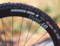 2.4-inch wide enduro tyres offer plenty of puncture protection and more than enough traction for a trail bike.