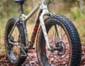 The mounting points for bikepacking bags on the fork equip the Salsa for multi-day tours.