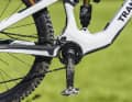The slim Bikedrive Air is most noticeable from the chainring side due to the extension in the down tube.
