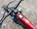 Rocky's "Jumbotron" display is only black and white, but offers a good overview of the most important information and is well integrated into the top tube. 