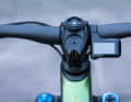 The cables run through the headset on the new Rise. A steering stop prevents damage to the frame and cables.