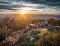 The cone-shaped peaks of the Zittau Mountains cannot deny their volcanic origins.