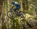 Enduro racer Youn Deniaud lets the new Giant Reign fly through the air.