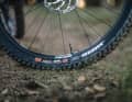 All in! The Canadians rely on the thick DD carcass from Maxxis and also pack a fat Cushcore protection insert in the front and rear tyres. More puncture protection is hardly possible! At the front, the soft MaxxGrip rubber also ensures plenty of cornering grip.