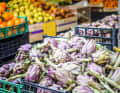 It doesn't get much fresher than this: artichokes at the Orbetello vegetable market. 